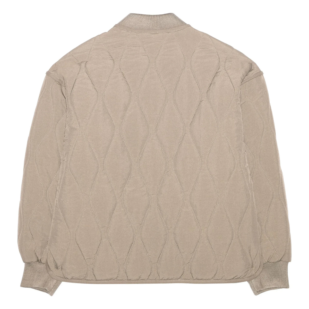 Smallable Kid - Wooly Quilted Bomber Jacket | Taupe Grey