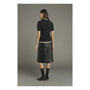 Soeur - Gwen skirt Lambskin | Black