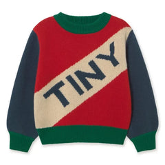 Tinycottons - Color Block Wool Sweater | Red