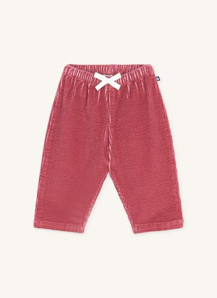 Petit Bateau - Organic Cotton Velvet Baby Pants | Red