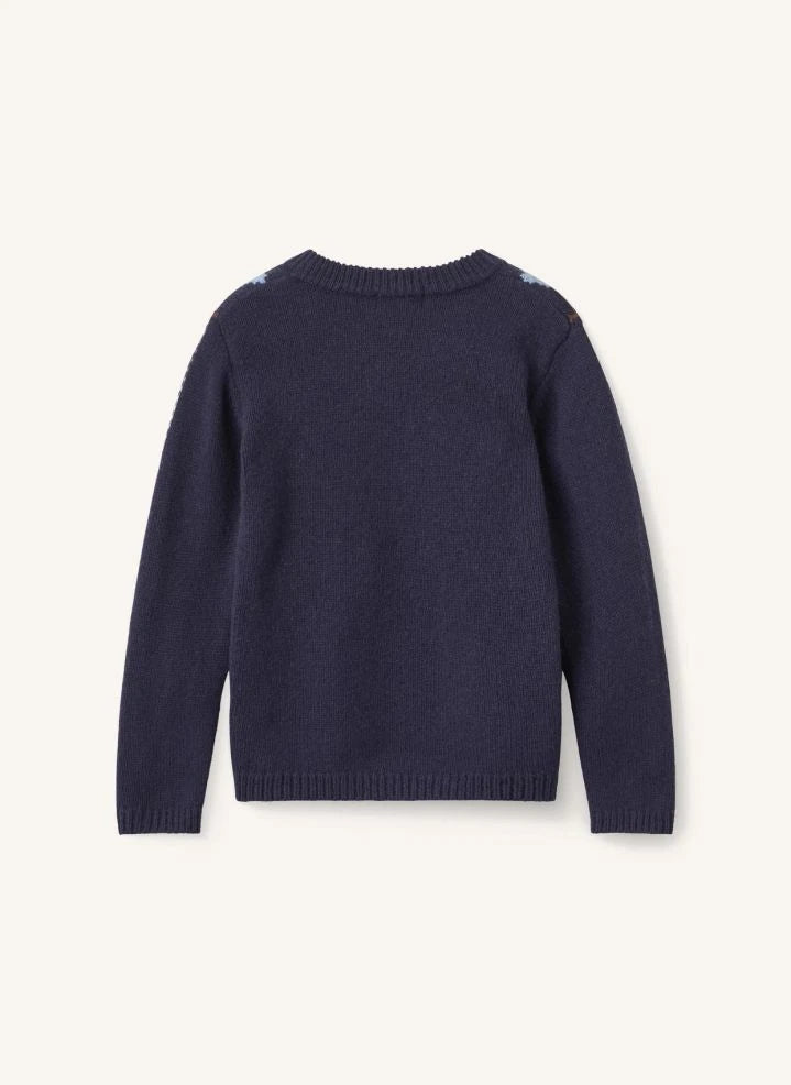 Copenhagen Colors - Navy Argyle Sweater