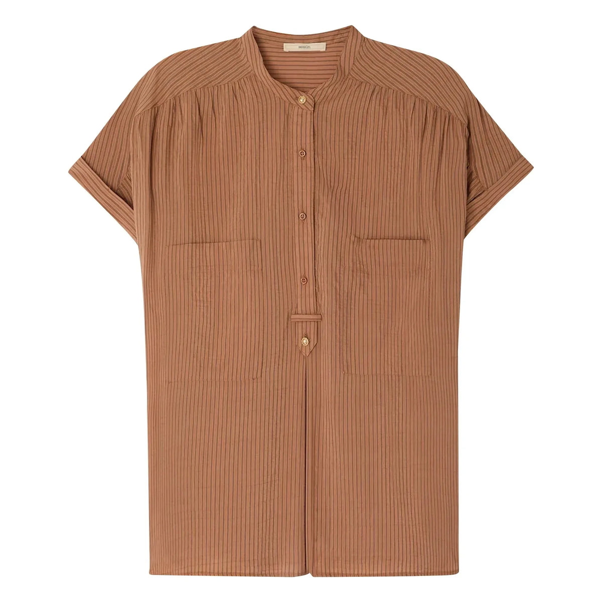Sessùn - Camille Striped Blouse | Brown
