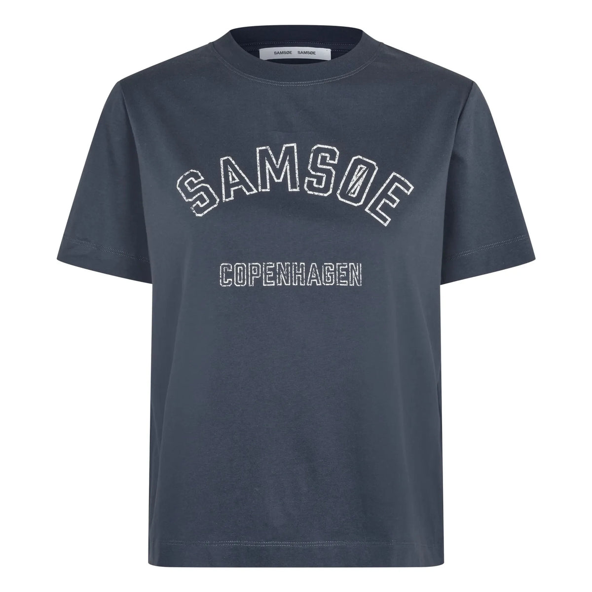 Samsoe Samsoe - Sacamino Organic Cotton T-Shirt | Grey Blue