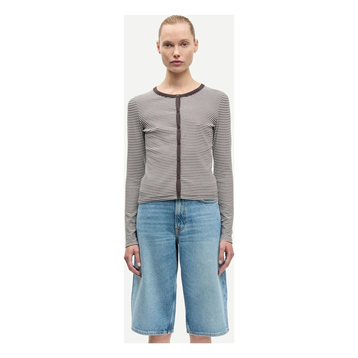 Samsoe Samsoe - Saalexo Organic Cotton Cardigan | Brown