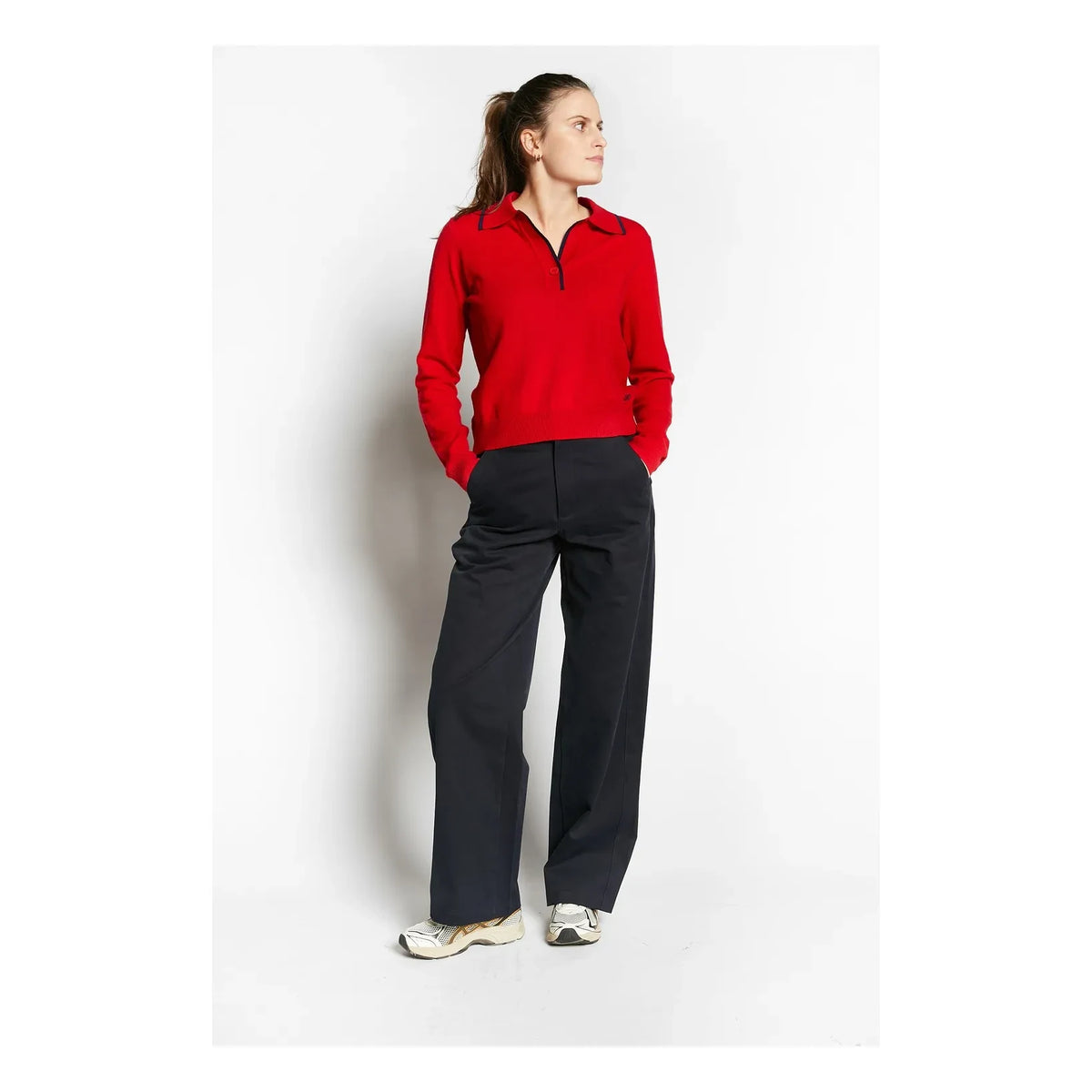 Indee - Winner Polo Neck Sweater | Red
