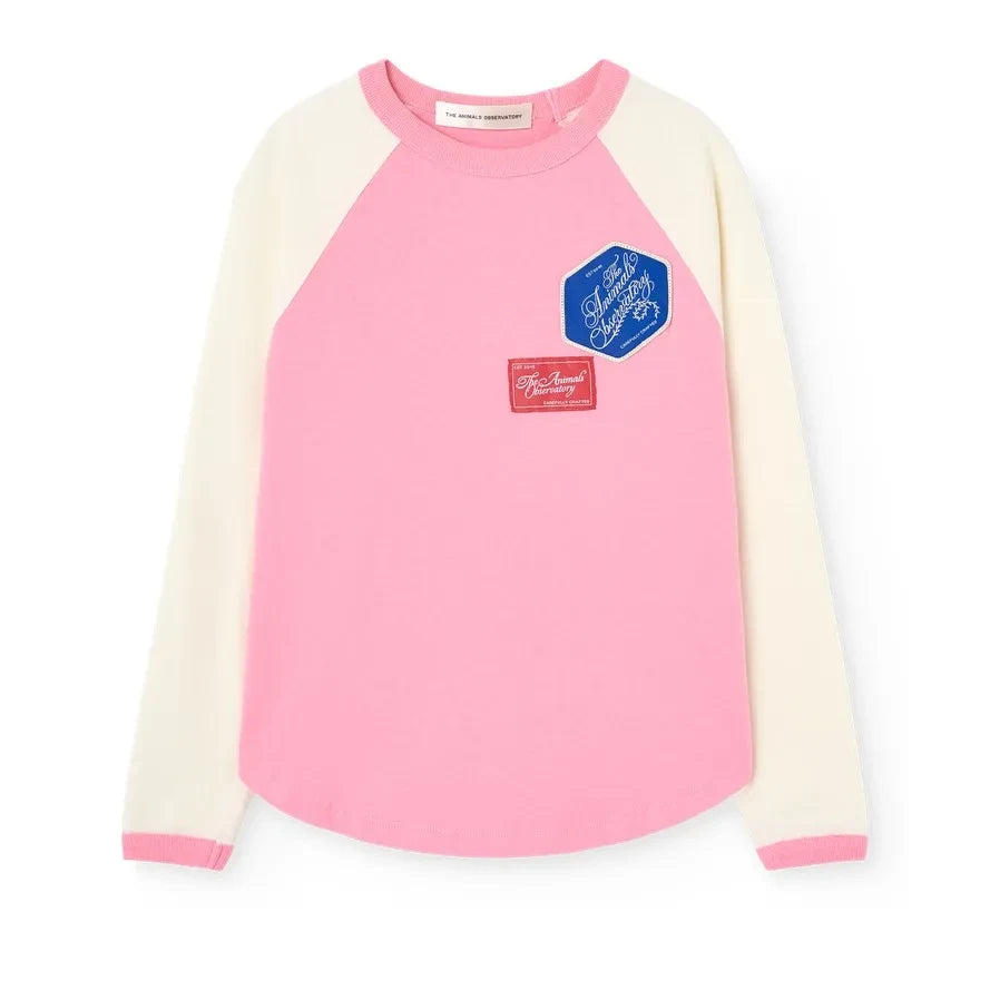 The Animals Observatory - Color Blocked Anteater Organic Cotton T-Shirt | Pink