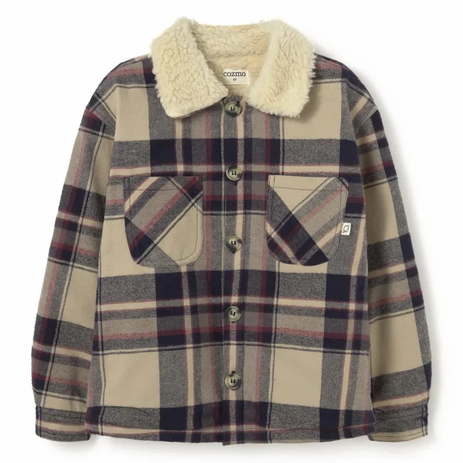 Cozmo - Oslo Check Jacket | Ecru
