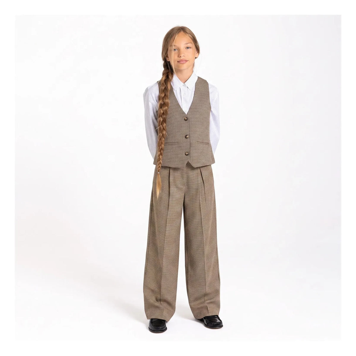 Finger in the nose - Lucesia Houndstooth Trousers | Beige