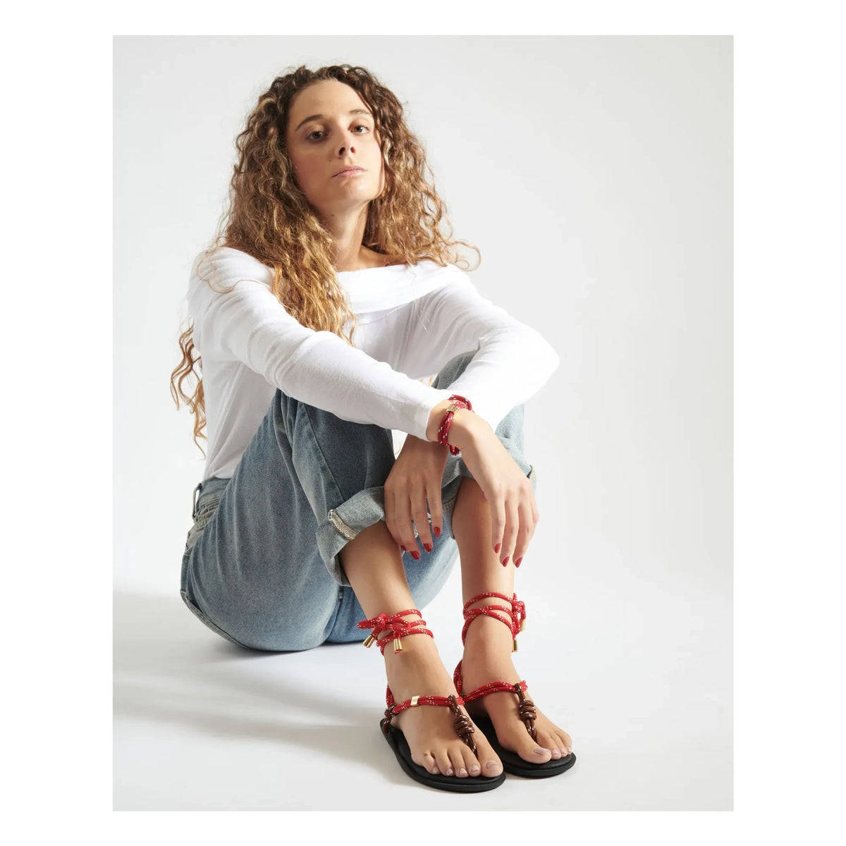 Flòwze - Flò Double Strap Sandals | Red