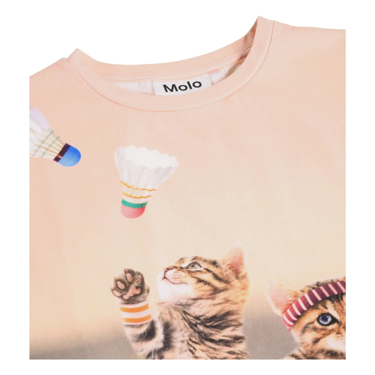 Molo - Ragnhilde Organic Cotton Cat Print T-shirt | Light Pink