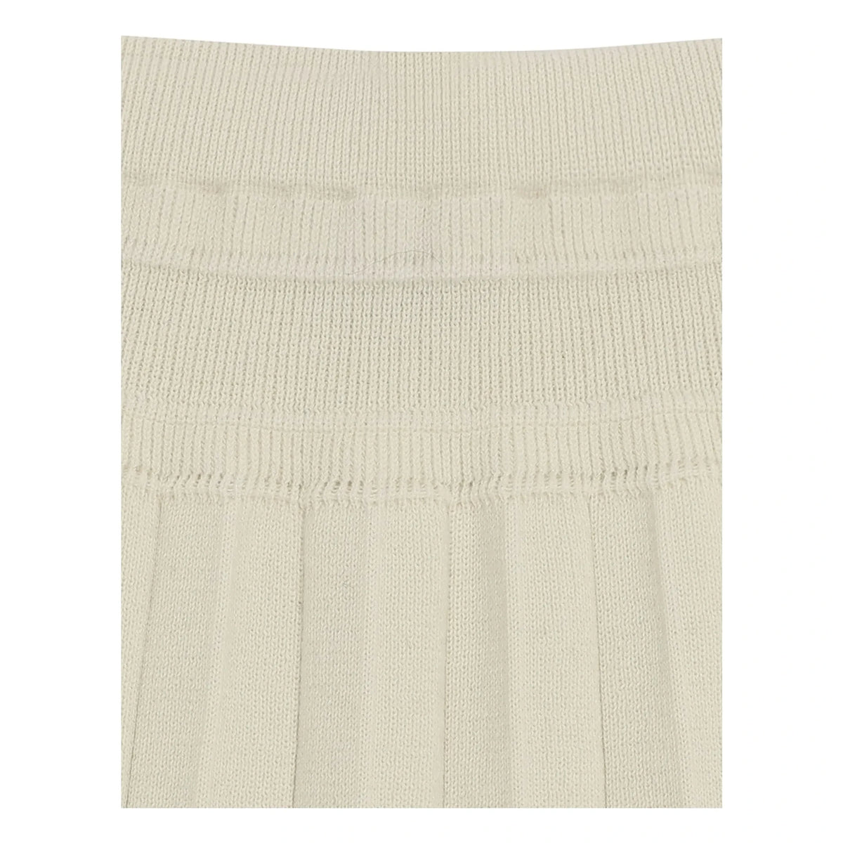 FUB - Pleated Skirt Thin Knit Organic Cotton | Ecru