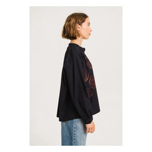 Sacrécoeur - Ella Broderies blouse | Blue