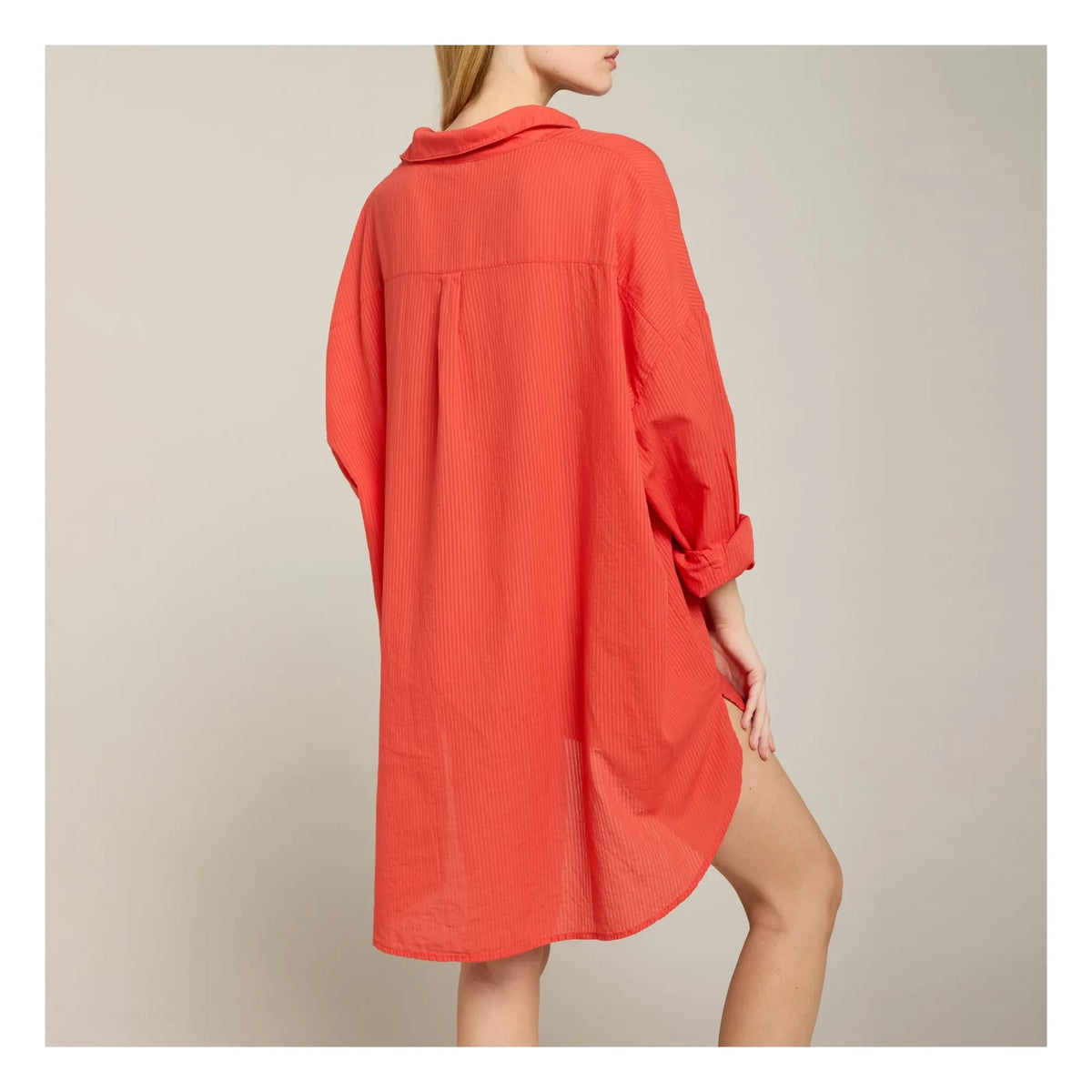 Maison Saint Julien - Port Miou Cotton Voile Dress | Coral