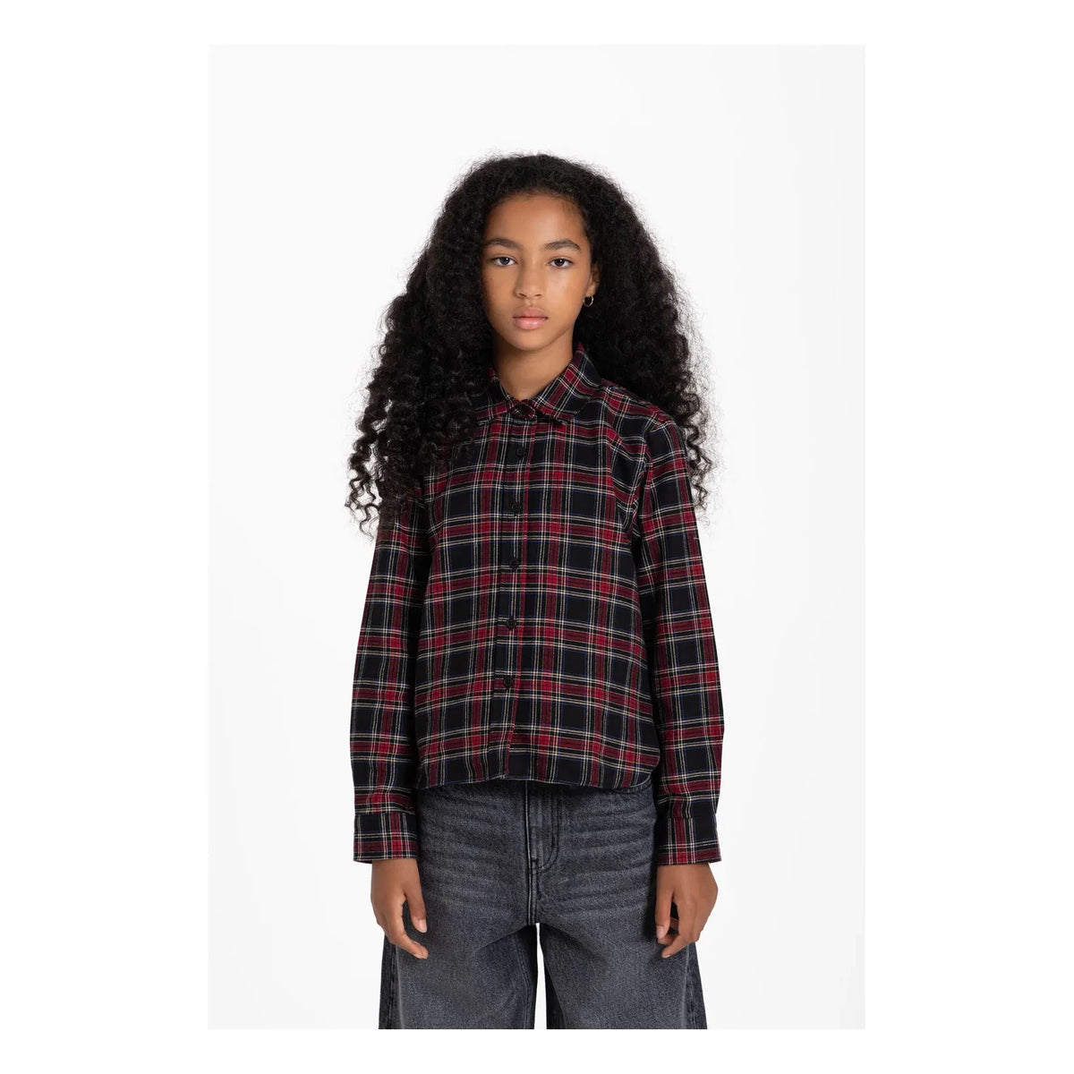 Finger in the nose - Aliki Checkered Shirt | Burgundy