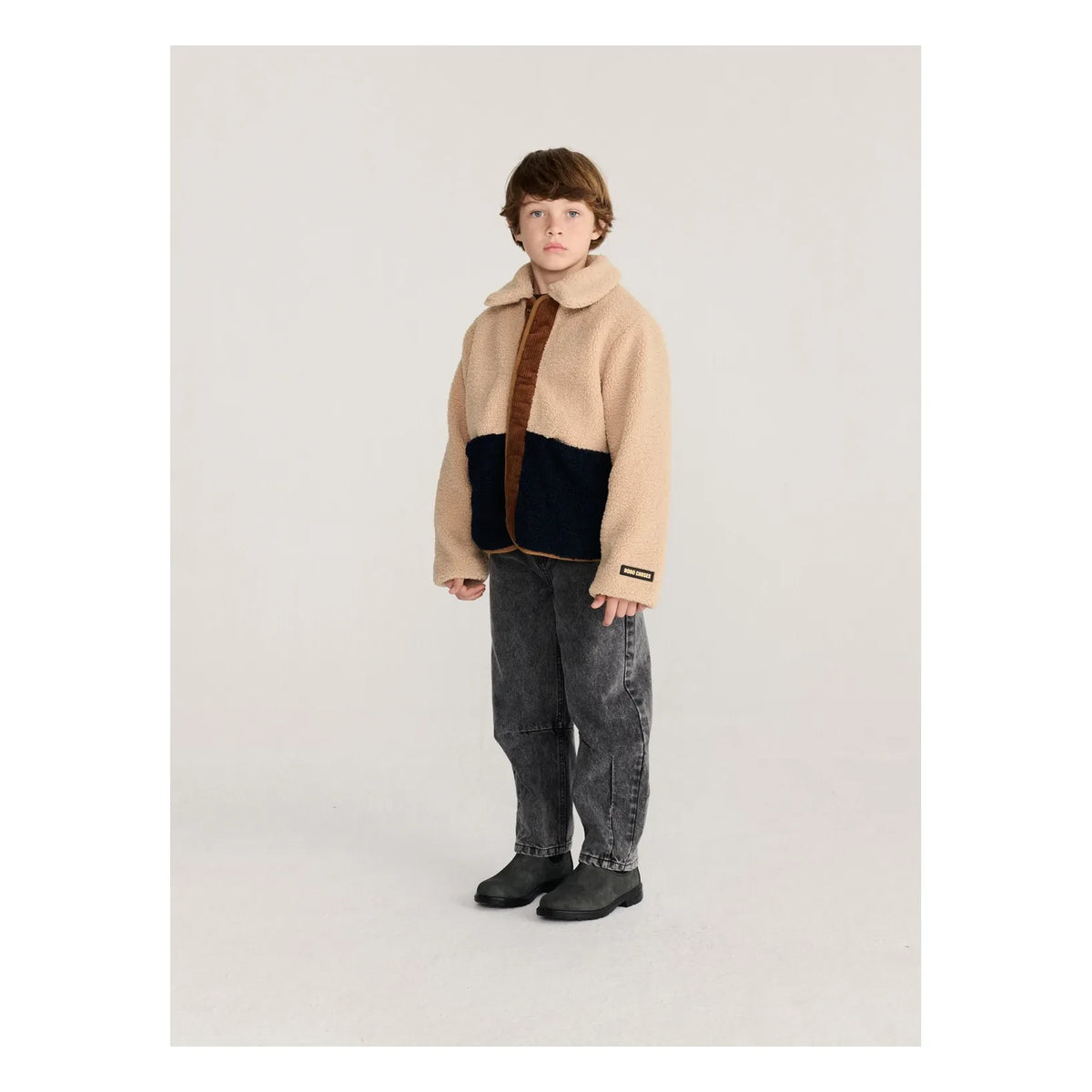 Bobo Choses - Reversible Sherpa Jacket Made from Recycled Fibers | Brown