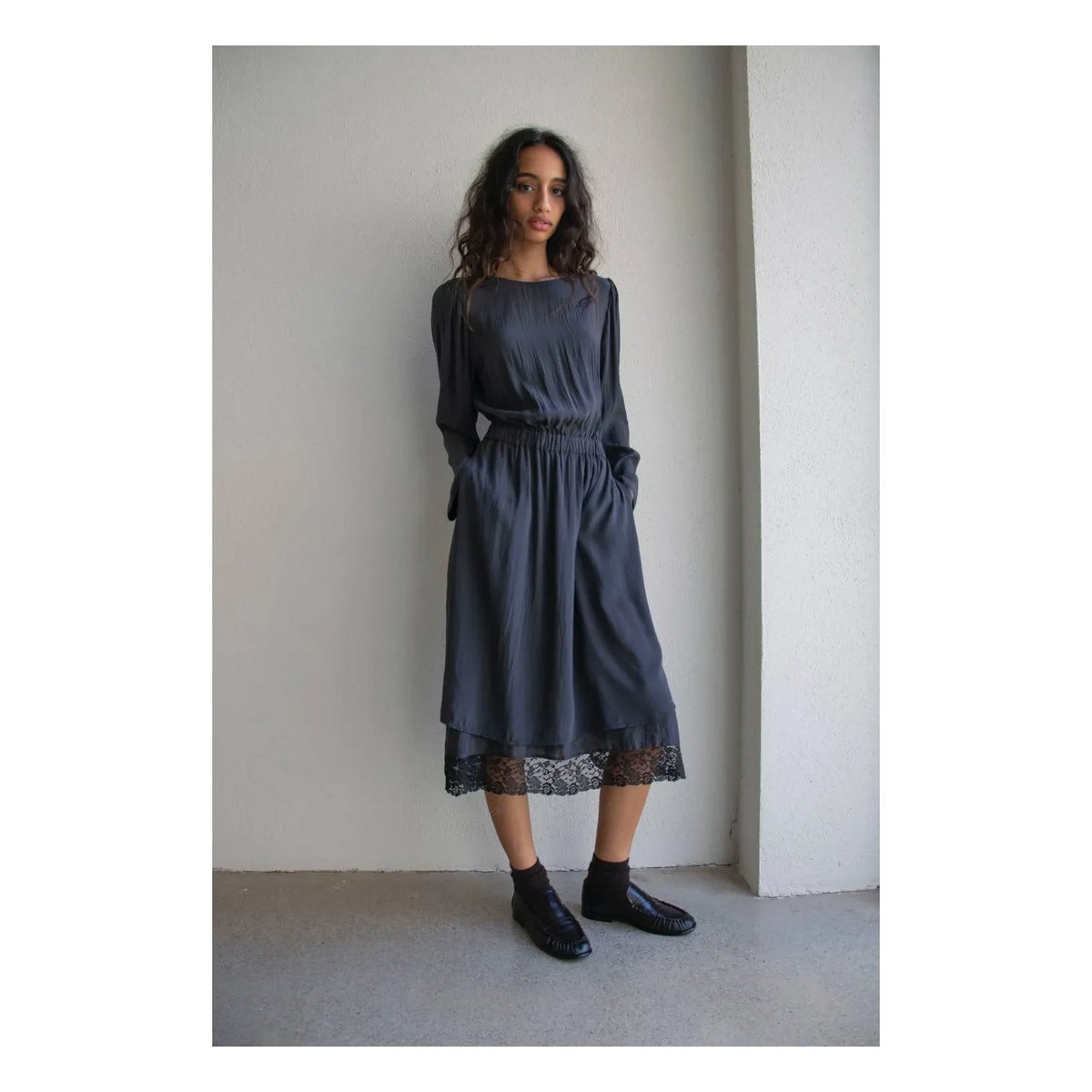 THEAVANT - Coquette Silk Dress | Black