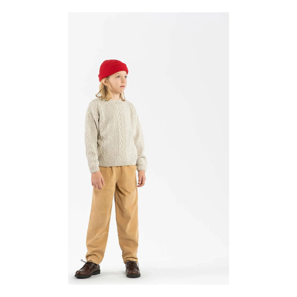 Matona - Wool Cable Sweater | Oatmeal