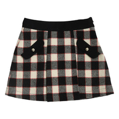 Kalinka - Dianna Wool plaid skirt | Black