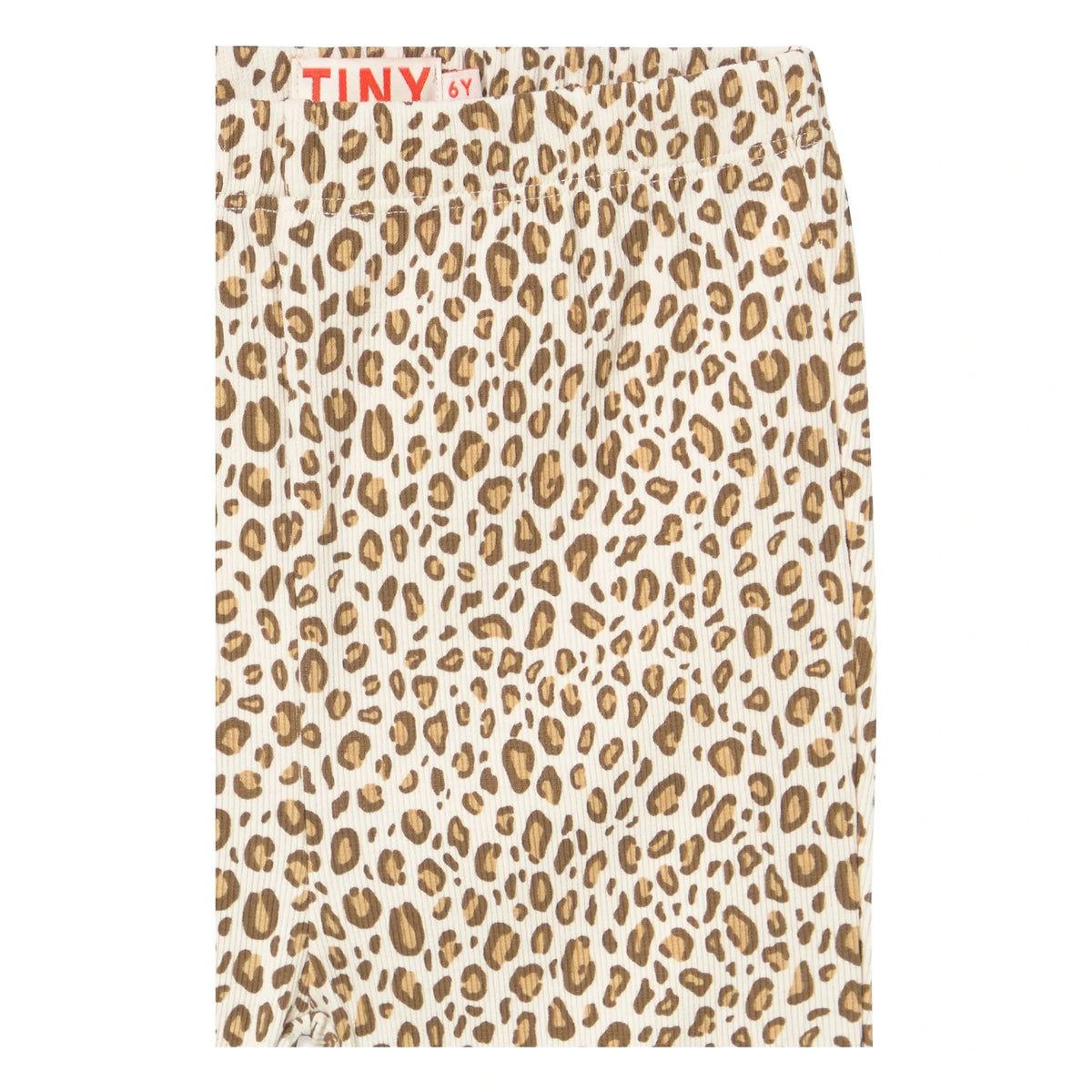Tinycottons - Organic Cotton Leopard Rib Flare Pants | Beige