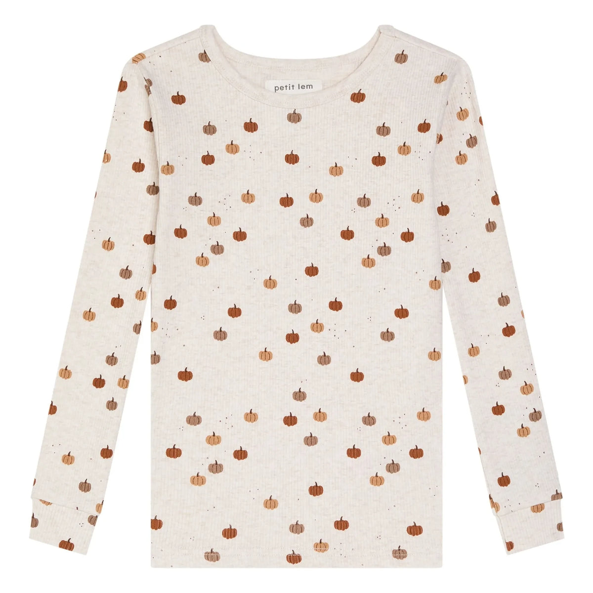Petit Lem - Organic Cotton Pumpkin Embossed Pajamas | Gray