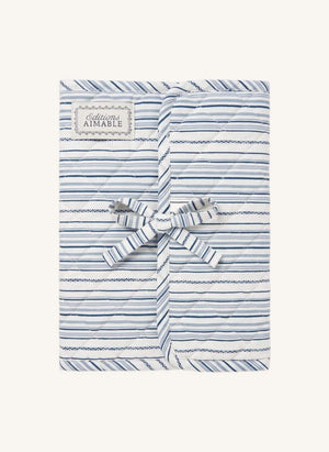 Editions Aimable - Henriette health book cover | Azure Striped Poplin