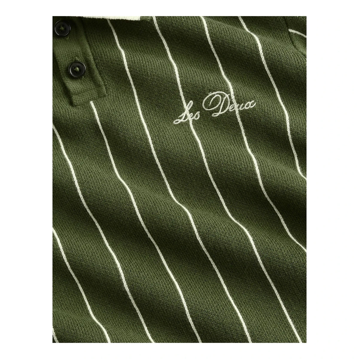 Les Deux - Les Deux Striped Signature Polo Shirt | Khaki