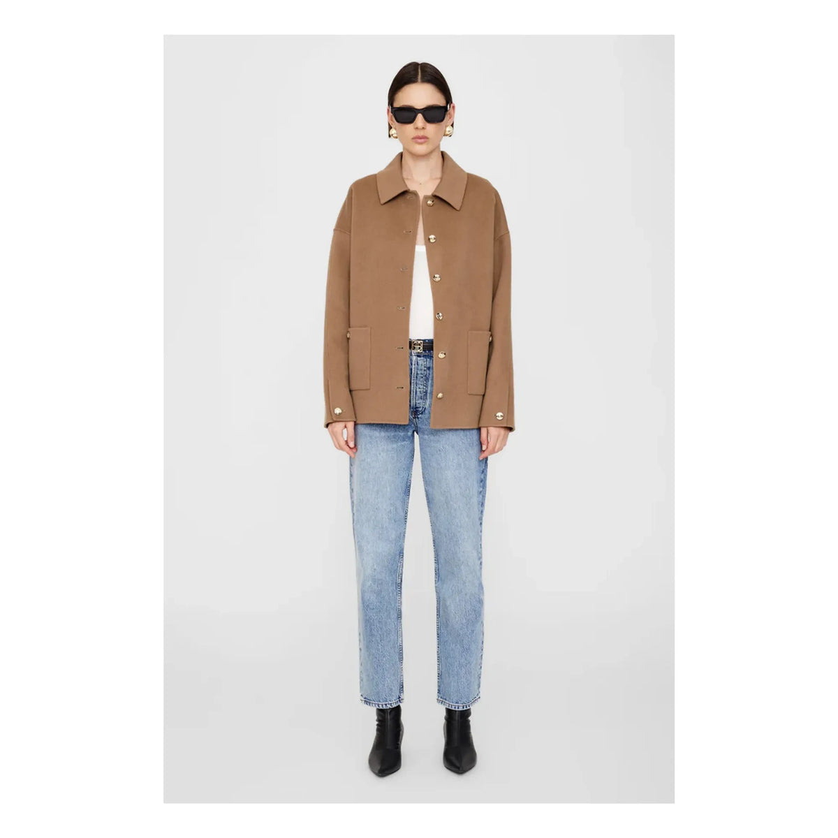 Anine Bing - Luca Wool and Cashmere Jacket | Camel