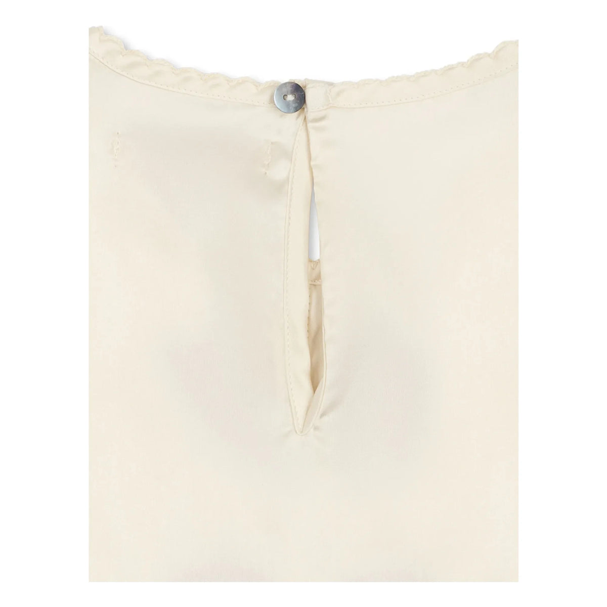 Konges Sløjd - Shimmer Embroidered Tie Blouse | Ecru