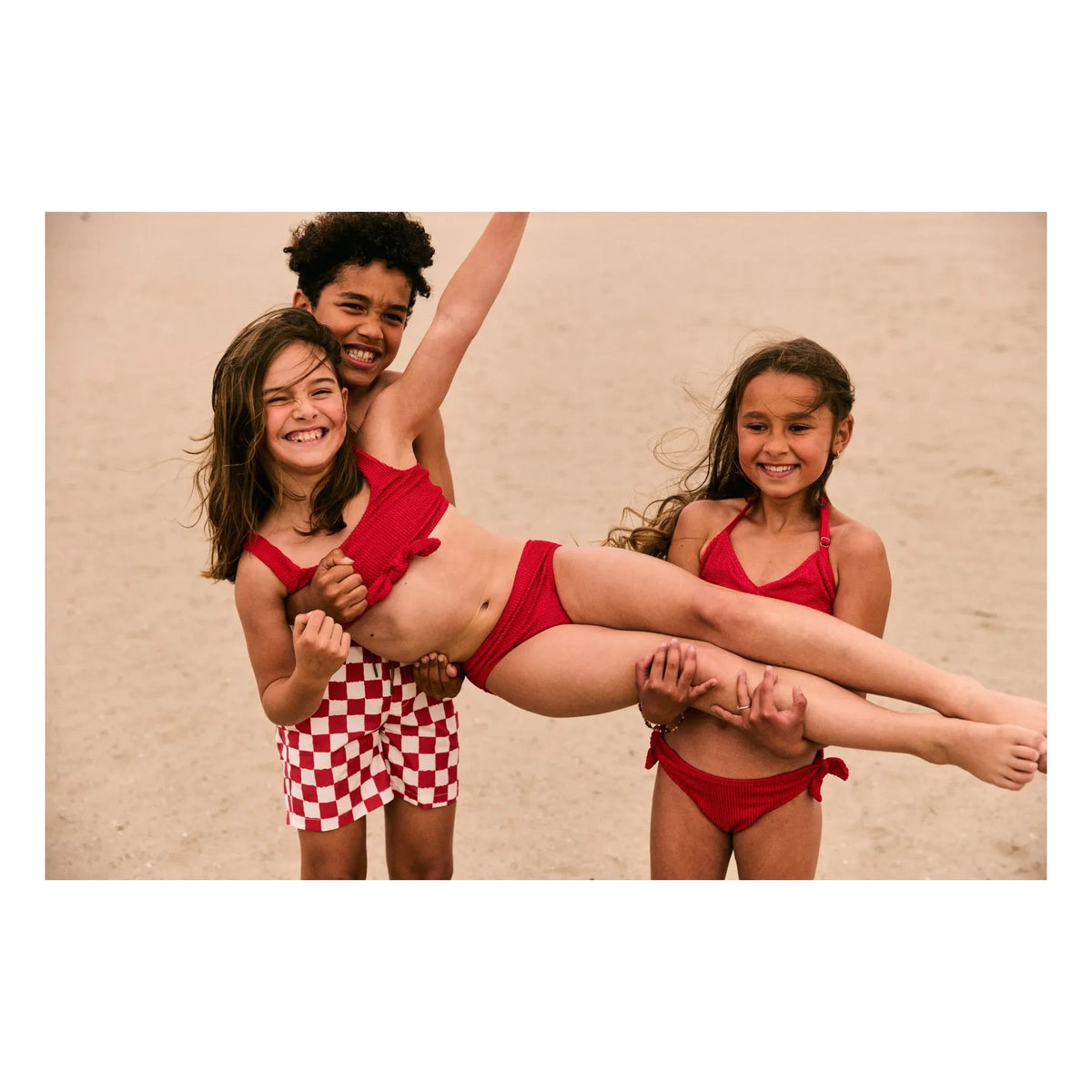 Beachlife - Damier Swimsuit Shorts | Red