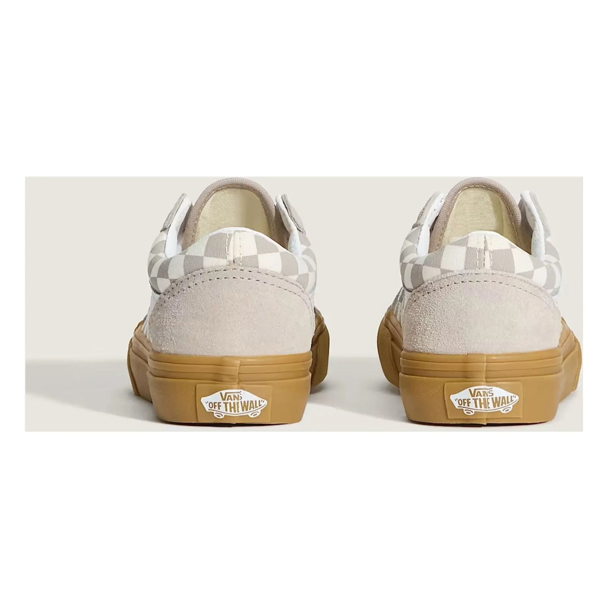 Vans - Old Skool Gum Check Sneakers with Laces | Oatmeal