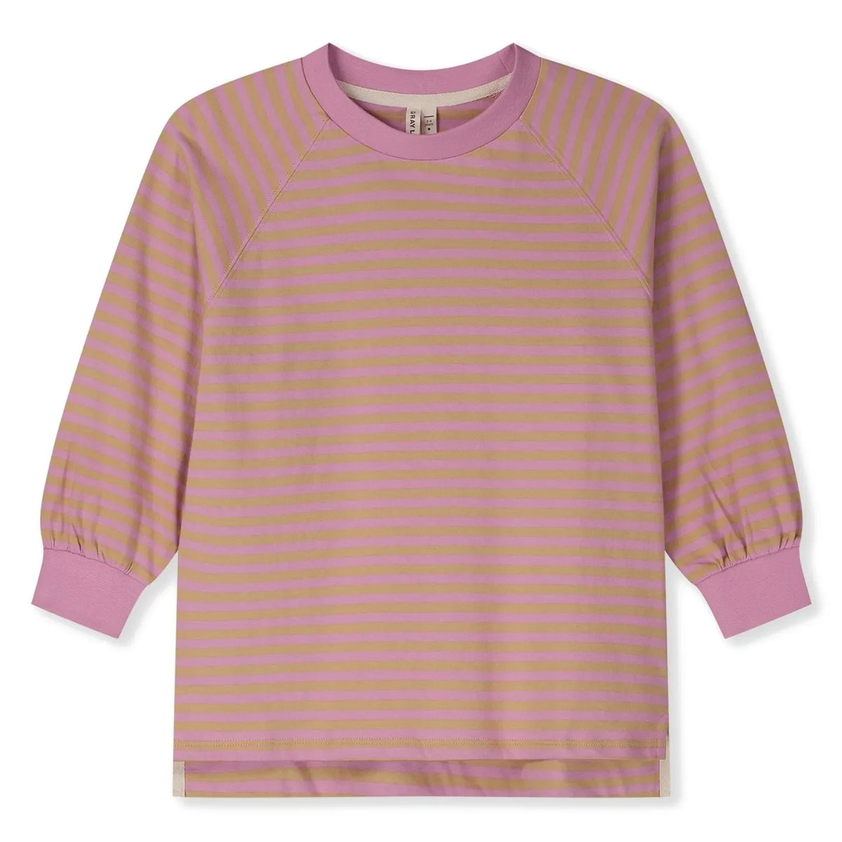 Gray Label - Oversize Striped Organic Cotton T-Shirt | Pink