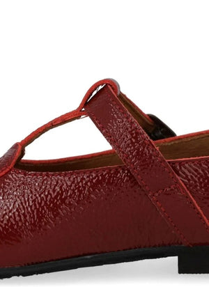 Angulus - Patent T-Bar Flats Coeur | Cherry Red