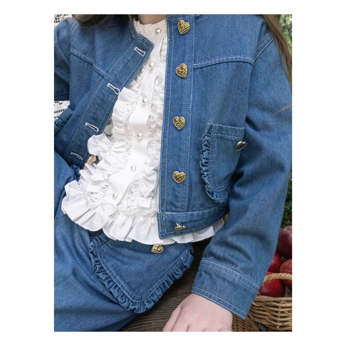 Tutu du Monde - Heartstring Denim Jacket | Blue
