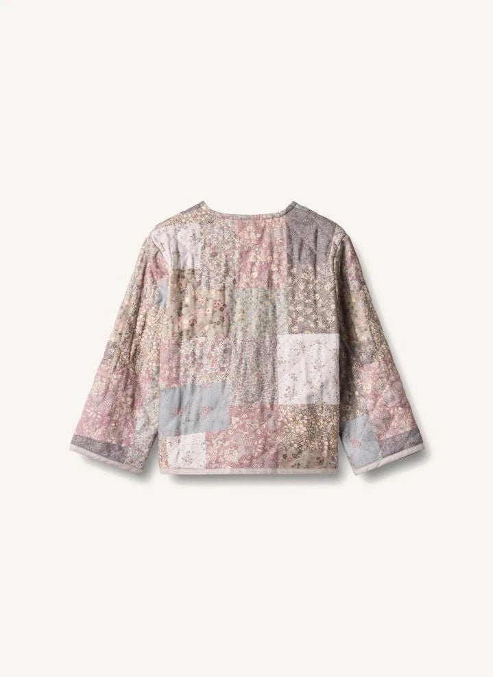 Wheat - Ima Patchwork Organic Cotton Quilted Jacket | Light Pink