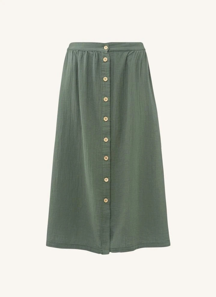 Marlot Paris - Minette Cotton Gauze Midi Skirt - Women's Collection | Laurier