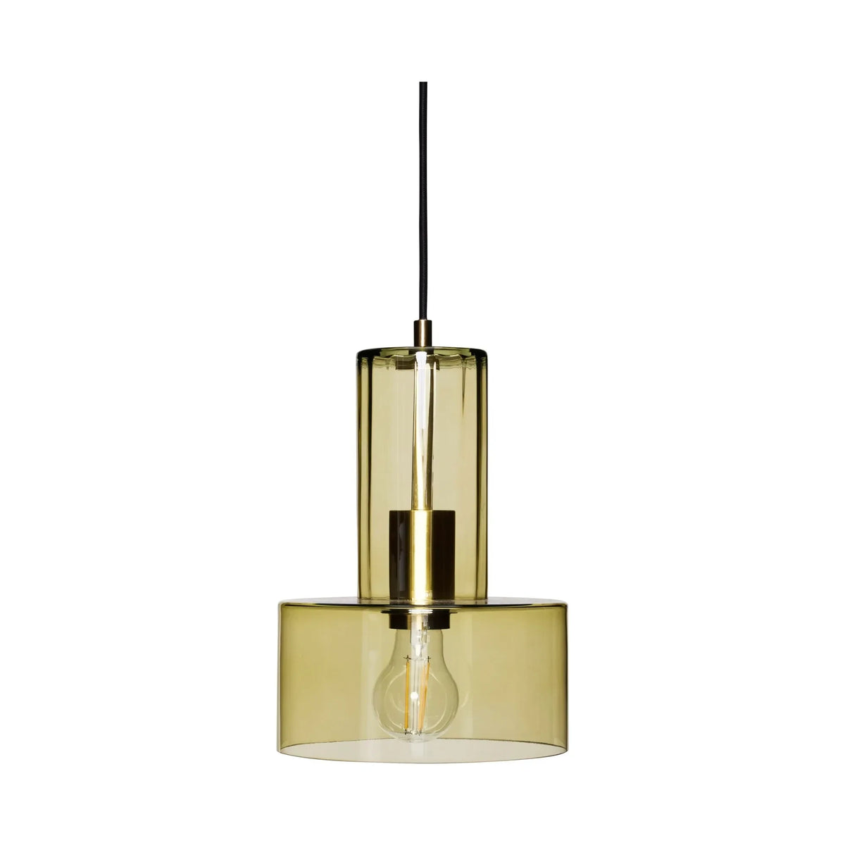 Hübsch - Ripple glass pendant lamp | Green
