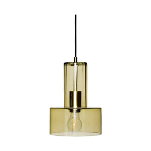 Hübsch - Ripple glass pendant lamp | Green
