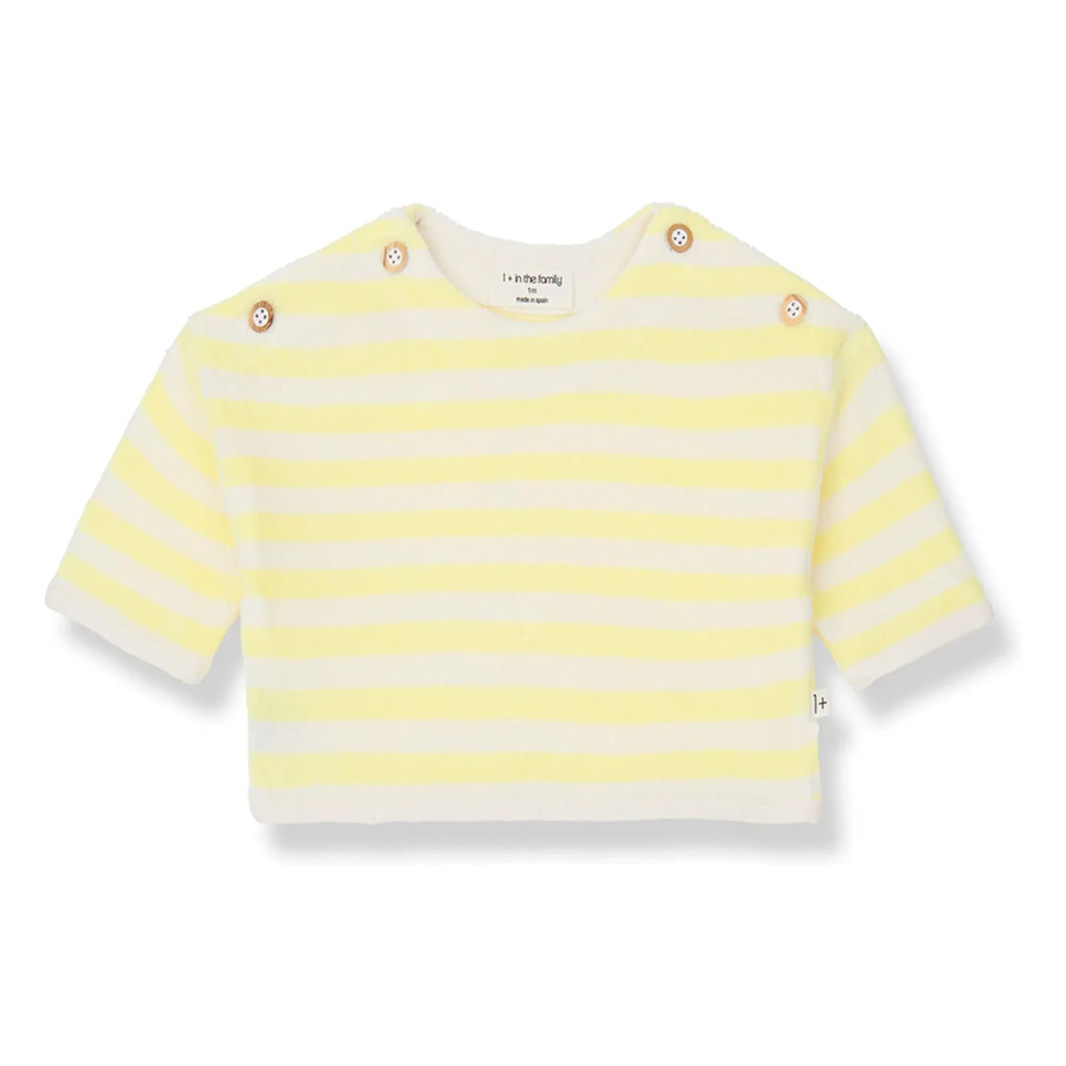 1+ in the family - Poseidon Striped Towel Sweater | Pale Yellow