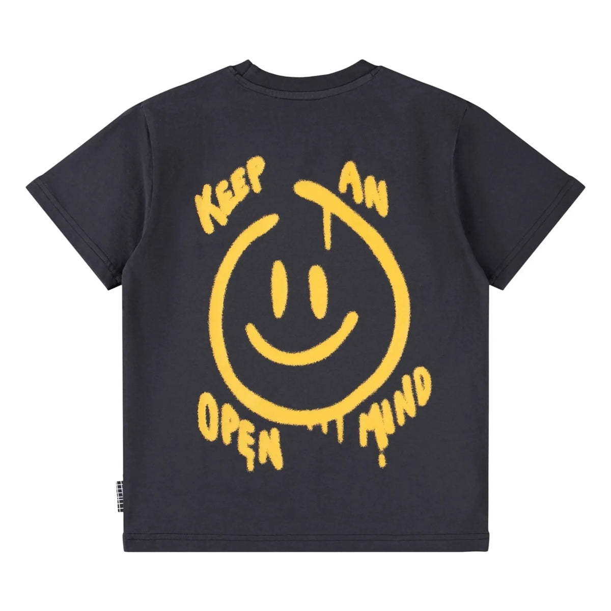Molo - Railey Smiley Open Mind Organic Cotton T-Shirt | Black