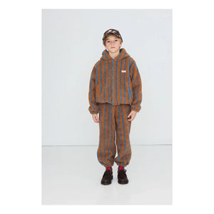 Tinycottons - Striped Sherpa Style Jacket | Brown