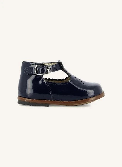 Tartine et Chocolat - Patent Leather Bow Baby Shoes | Navy