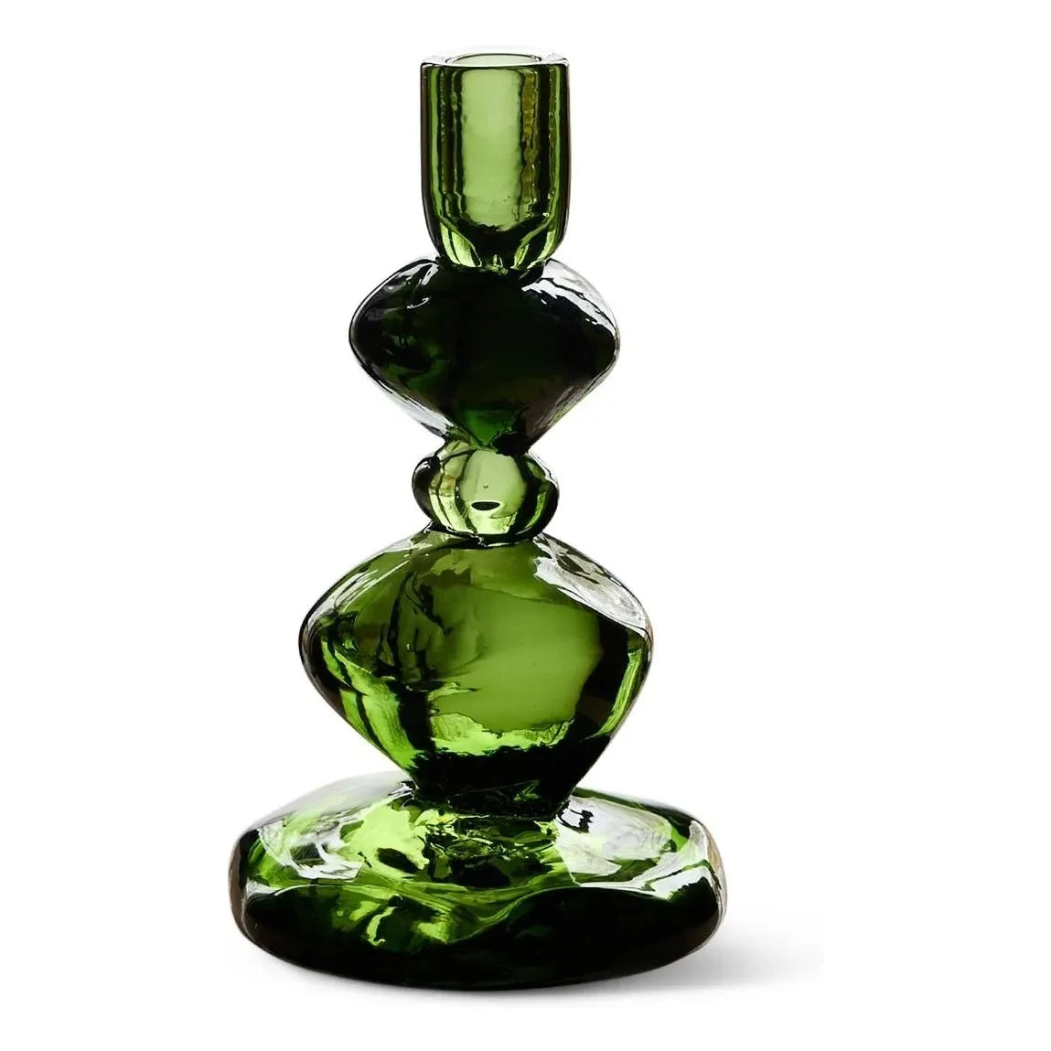HKliving - Glass candlestick, Nienke Sikkema | Green