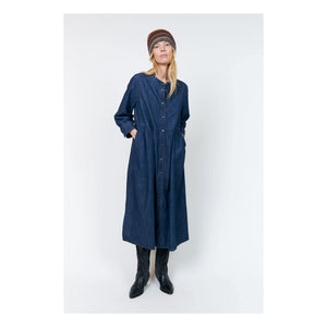 Lollys Laundry - Aliya Denim Cotton Dress | Navy