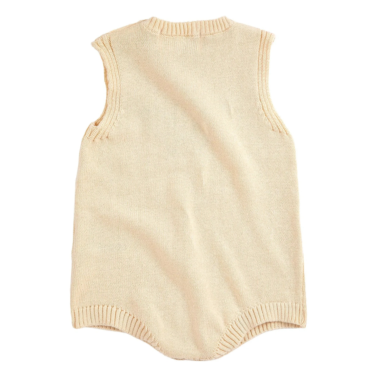 Bobo Choses - Organic Cotton Knit Beet Jumpsuit | Ecru