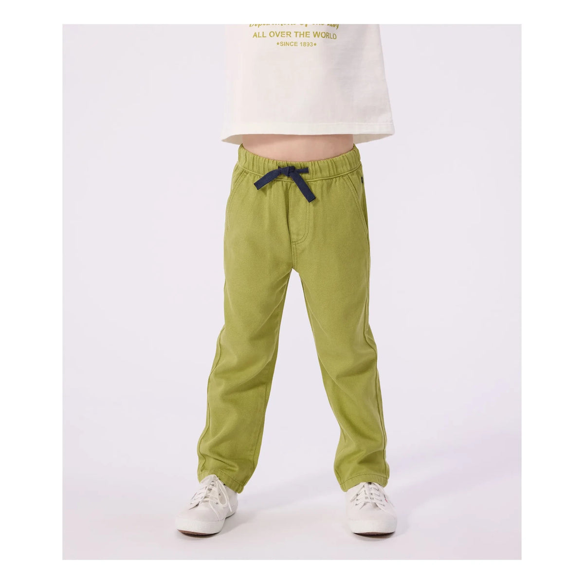 Petit Bateau - Straight Cut Twill Pants | Khaki