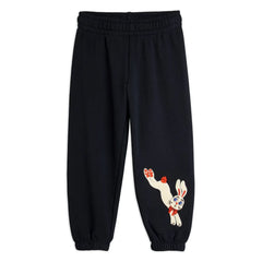 Mini Rodini - Organic Cotton Bunny Jogger | Black