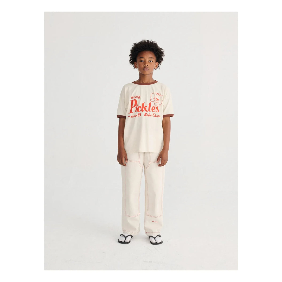 Bobo Choses - Organic Cotton Twill Panelli Pants | White