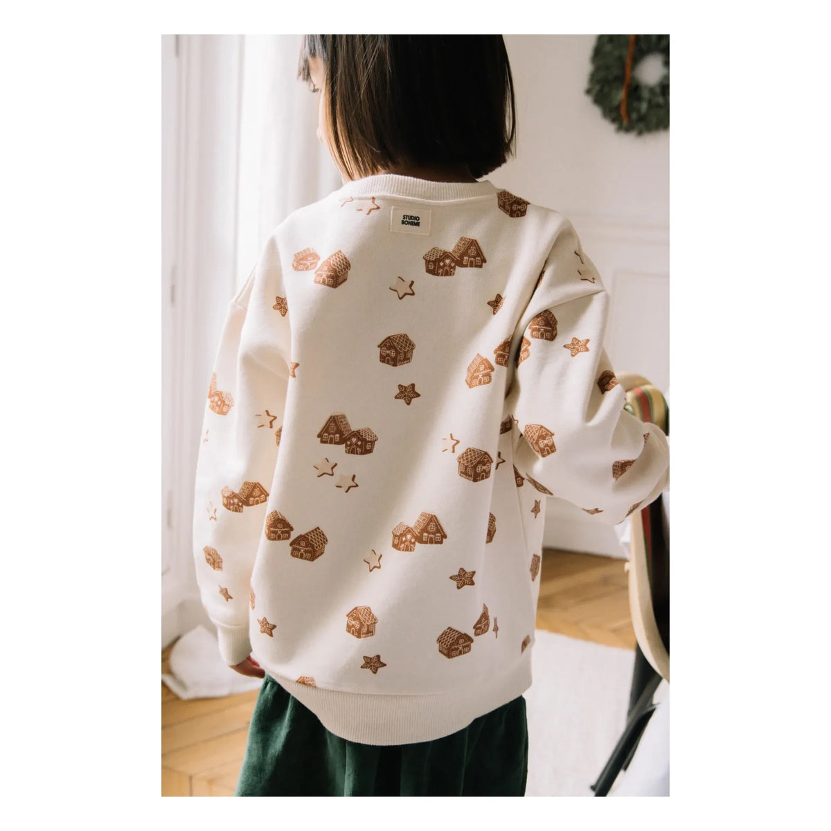 Studio Bohème - Noel Bear Sweatshirt Organic Cotton | Ecru