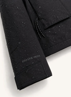 Töastie - Recycled Fiber Lined Waterproof Windbreaker | Black
