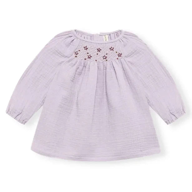 birinit - Organic cotton embroidered blouse | Mauve
